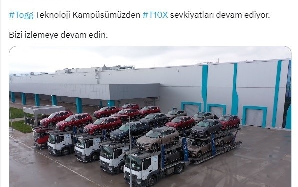 Togg sevkiyatları başladı