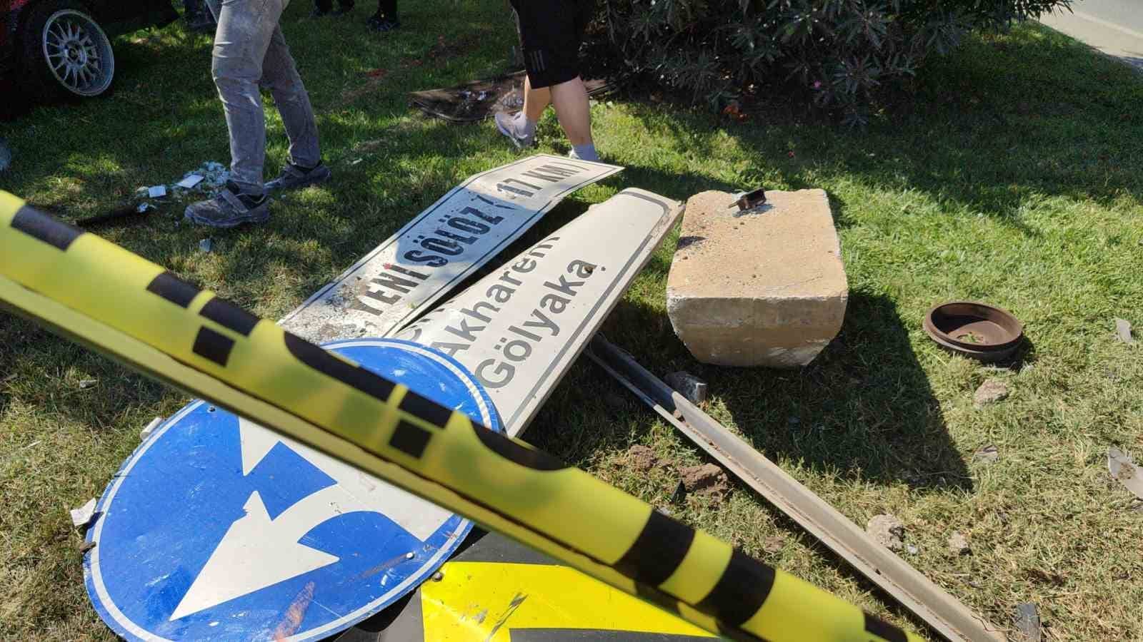 Takla atıp hurdaya dönen araçtan hafif sıyrıklarla kurtuldu