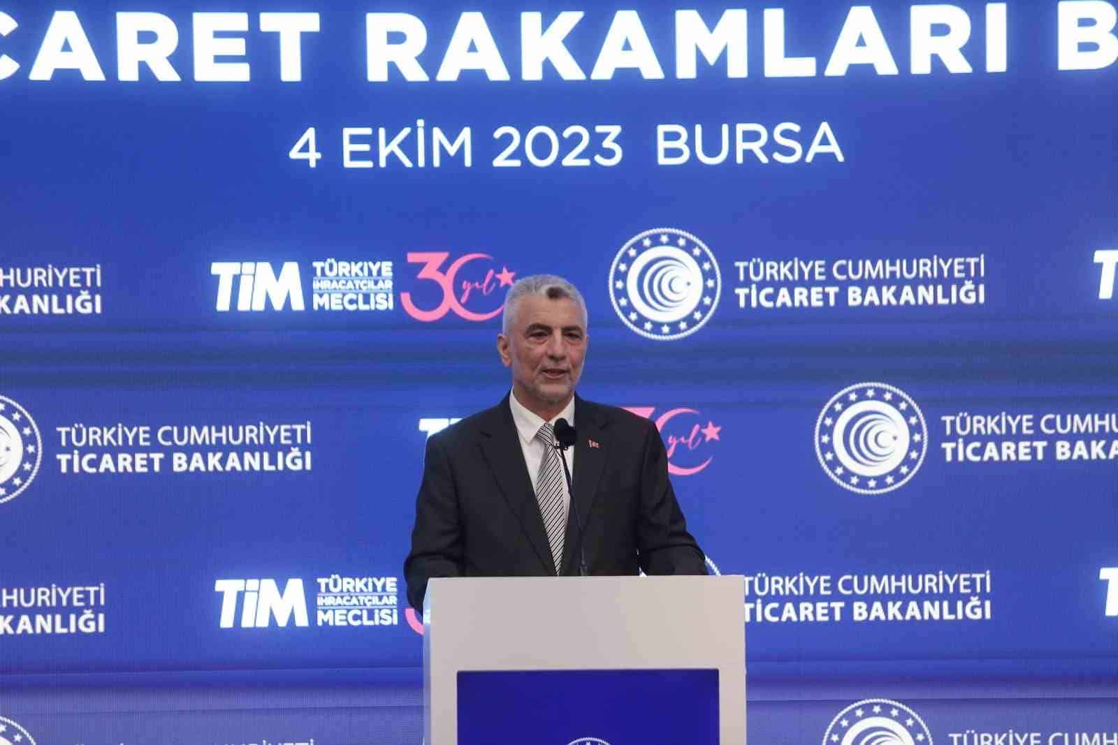 Bakan Bolat: "Cumhuriyet tarihinin en yüksek eylül ayı ihracat rakamına ulaşıldı"