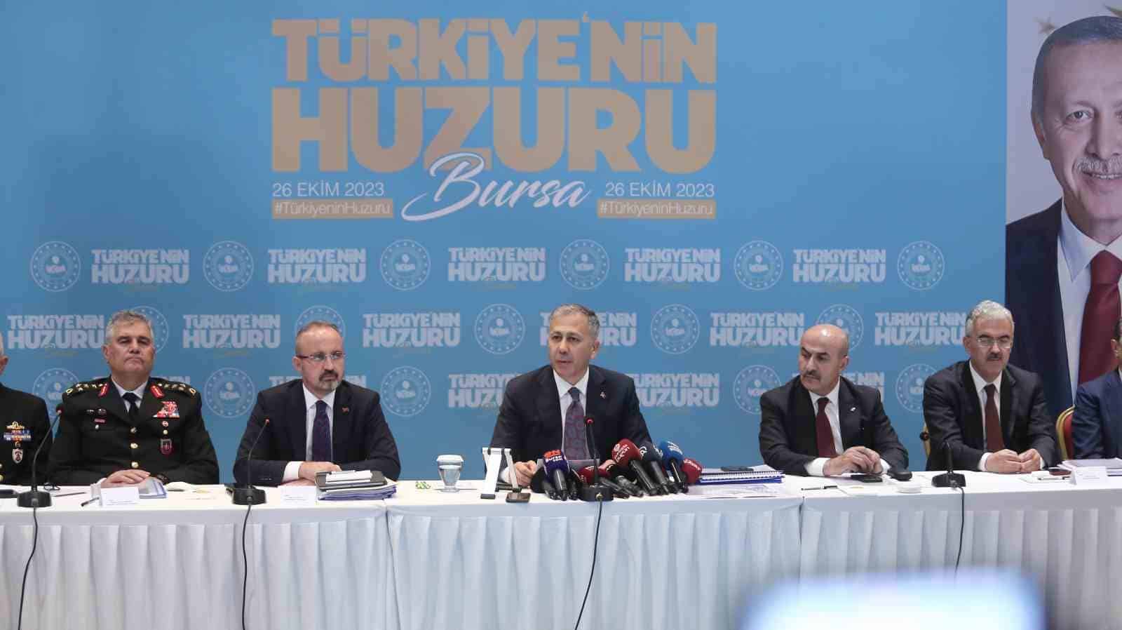 İçişleri Bakanı Yerlikaya, Bursa’nın son 120 günlük operasyon bilançosunu açıkladı