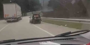 Bursa’da tehlikeli taşımacılık kamerada