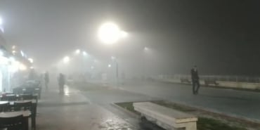 Mudanya’da yoğun sis etkili oldu, göz gözü görmez hale geldi
