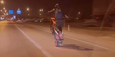 Kilometrelerce tek teker ilerledi