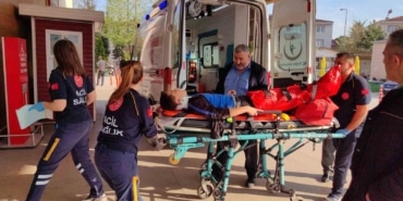 Bursa’da motosiklet kazası kamerada