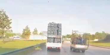 Bursa’da tehlikeli taşımacılık kamerada