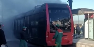 Bursa’da İpek Böceği tramvayında yangın paniği
