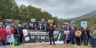 Gemlik’te ormanıma dokunma eylemi