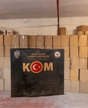 Bursa’da 3 milyon kaçak makaron ele geçirildi