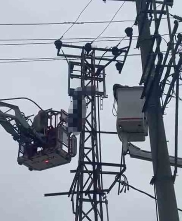 Hırsızlık için çıktığı elektrik direği sonu oldu