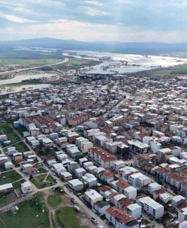 Bursa’nın sular altında kalan arazileri böyle görüntülendi