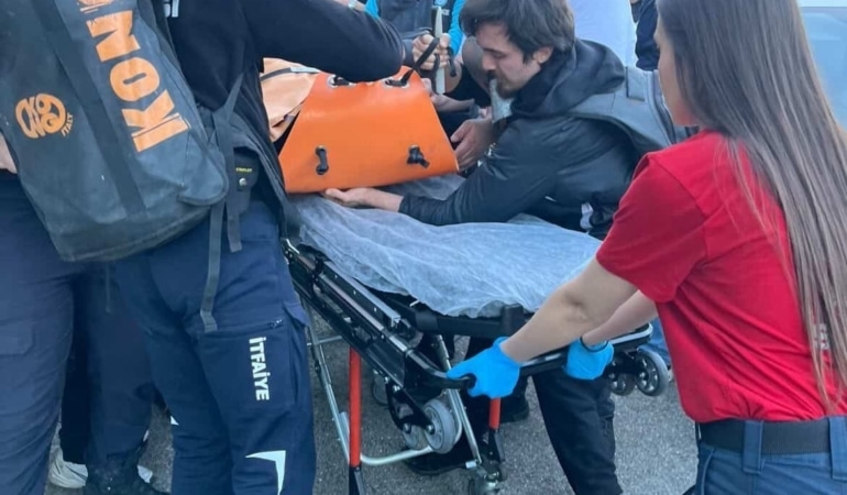 Kalp krizi geçirip dereye düştü