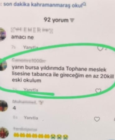 Maraş ve Urfa’da okula yapılan saldırı sonrası Bursa’da "Sıra bende" yazan şüpheliye operasyon düzenlendi