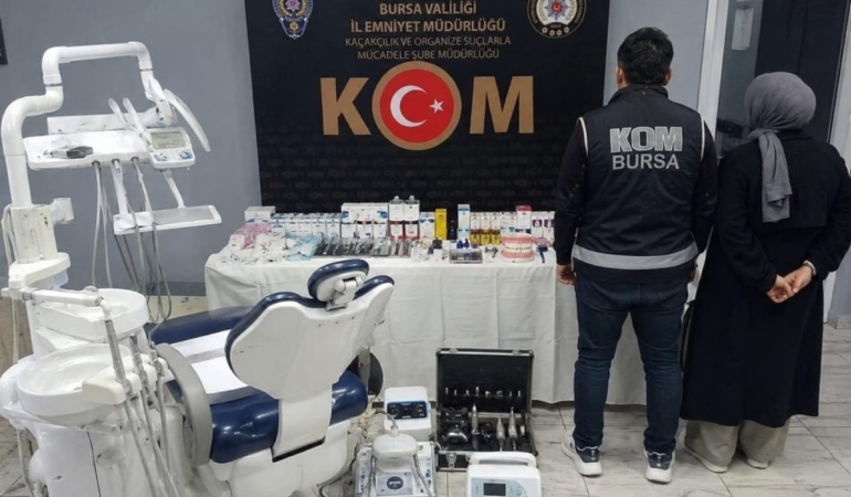 Bursa’da sahte diş muayenesine baskın: 2 gözaltı