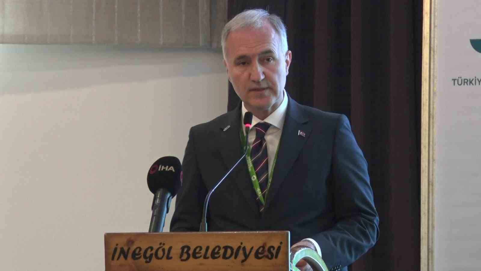 İNEGÖL BELEDİYE BAŞKANI ALPER TABAN KONUŞMA YAPTI