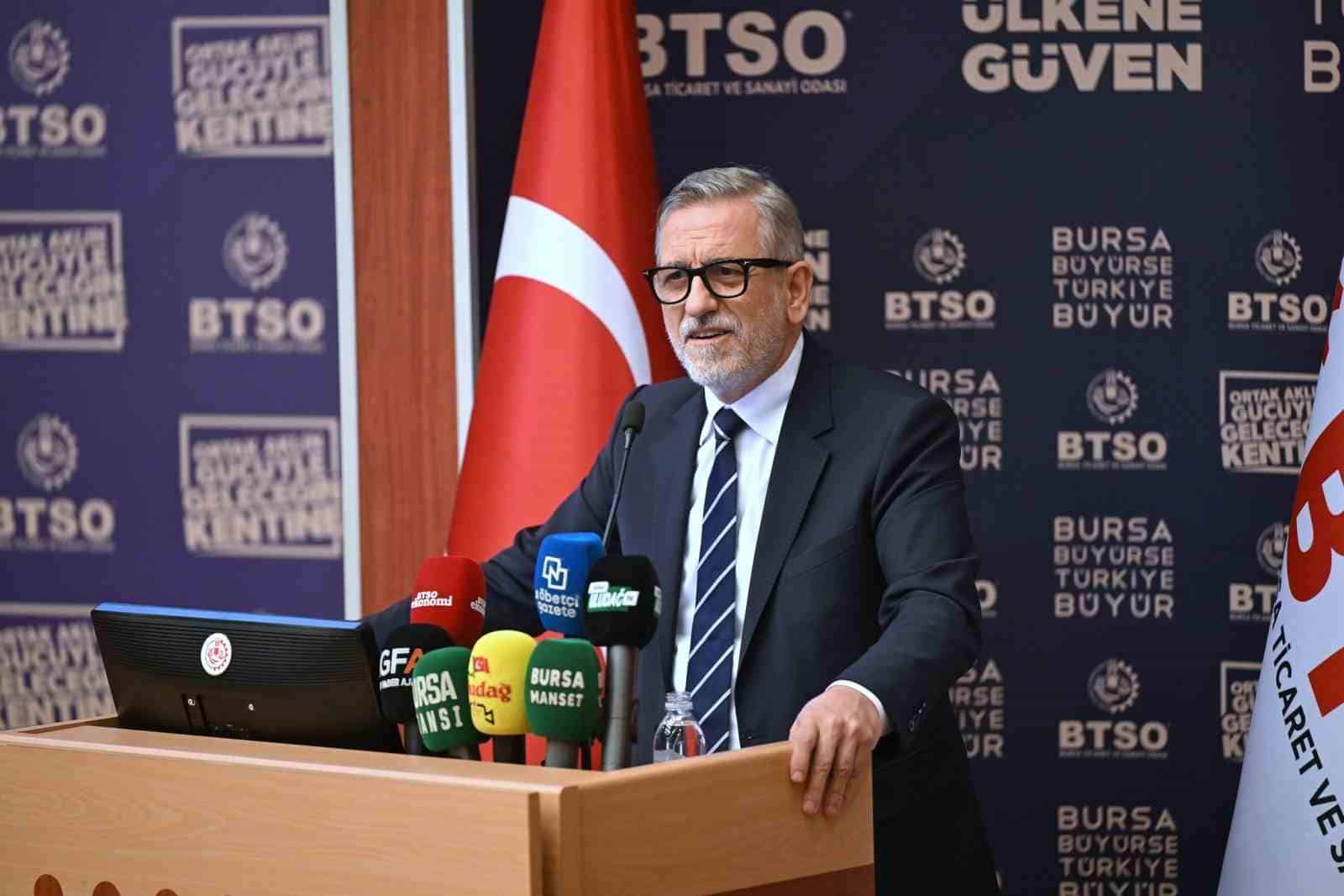 BURSA TİCARET VE SANAYİ ODASI (BTSO) YÖNETİM KURULU BAŞKANI İBRAHİM BURKAY, TEKNOSAB GENİŞLEME ALANINDA HAYATA GEÇİRDİKLERİ TEKNOSAB KOBİ OSB, ORGANİZE TİCARET BÖLGELERİ, İNŞAAT SEKTÖRÜ DEPOLAMA ALANLARI VE YENİ VİZYON PROJELERİNİN LANSMANINI AĞUSTOS AYINDA GERÇEKLEŞTİRECEKLERİNİ AÇIKLADI.