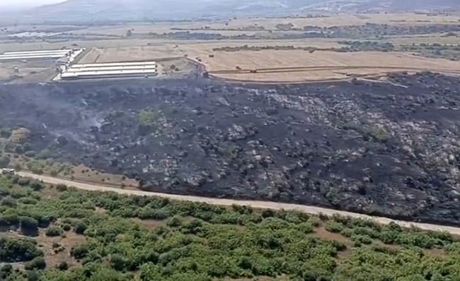 HAYIRLAR MAHALLESİ’NDE MAKİLİK ALANDA ORMAN YANGINI ÇIKTI