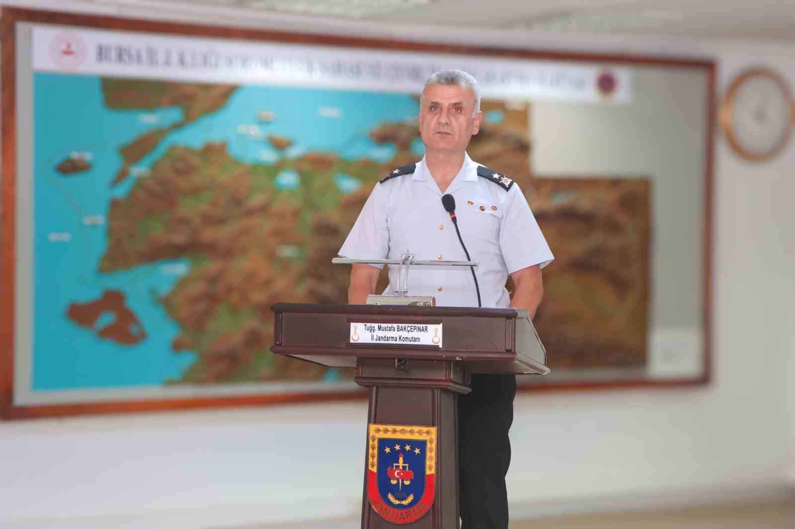 İL JANDARMA KOMUTANI TÜMGENERAL MUSTAFA BAKÇEPINAR'IN KONUŞMASI
