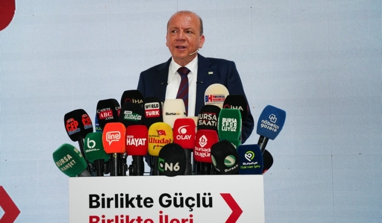 BURSA TİCARET VE SANAYİ ODASI (BTSO) BAŞKAN ADAYI ÖZER MATLI, "BURSA EKONOMİSİ DÖNÜŞÜM PLANI-VİZYON 2040"I KAMUOYUNA AÇIKLADI. MATLI, BURSA’NIN ÜRETİM VE TİCARET GÜCÜNÜ TEKNOLOJİYE, MARKAYA, YENİ PAZARLARA VE KALICI REFAHA TAŞIYACAK BÜTÜNCÜL BİR YÖNETİM SİSTEMİNİ PAYLAŞTI.