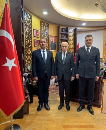 MEHMET EMİN ÖZCANBAZ, MHP GENEL BAŞKANI DEVLET BAHÇELİ VE İL BAŞKANI MUHAMMET TEKİN