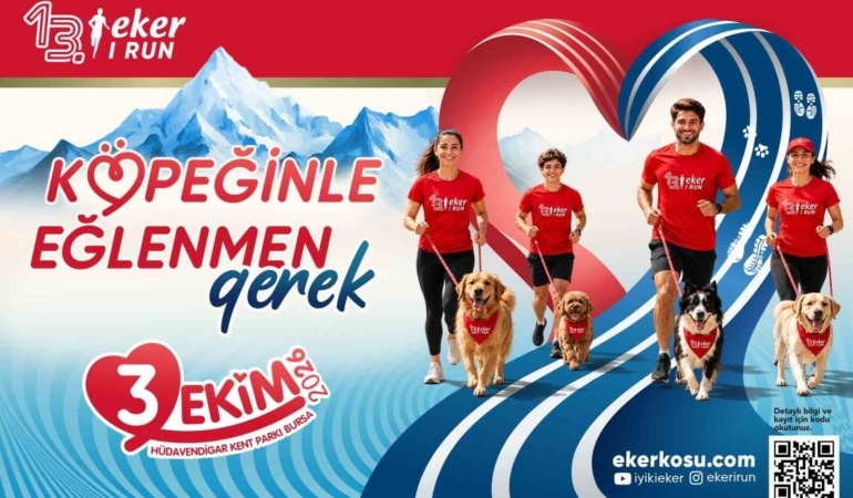 13. EKER I RUN, 3 EKİM'DE BURSA HÜDAVENDİGAR PARKI'NDA DÜZENLENECEK KÖPEĞİN İLE KOŞ ETKİNLİĞİYLE KOŞU TUTKUSUNU HAYVAN SEVGİSİYLE BULUŞTURACAK. ETKİNLİĞE, YAKLAŞIK 150 KÖPEK VE 750'DEN FAZLA HAYVANSEVERİN KATILMASI BEKLENİYOR.