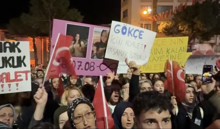 KARACABEY’DE GÖKÇE ALKAN İÇİN YÜRÜDÜLER: "GÖKÇELER ÖLMESİN"