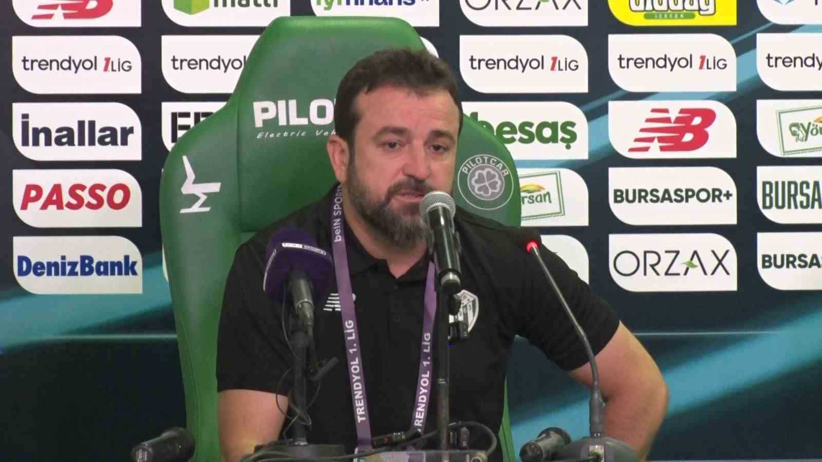 TRENDYOL 1. LİG’İN 9. HAFTASINDA SAHASINDA MARDİN 1969 SPOR’A 2-1 MAĞLUP OLAN BURSASPOR’UN TEKNİK SORUMLUSU FATİH ŞEN, "ÖNÜMÜZDEKİ HAFTA TARAFTARIMIZDAN ÖZRÜMÜZÜ SAHADA DİLEYECEĞİZ" DEDİ.