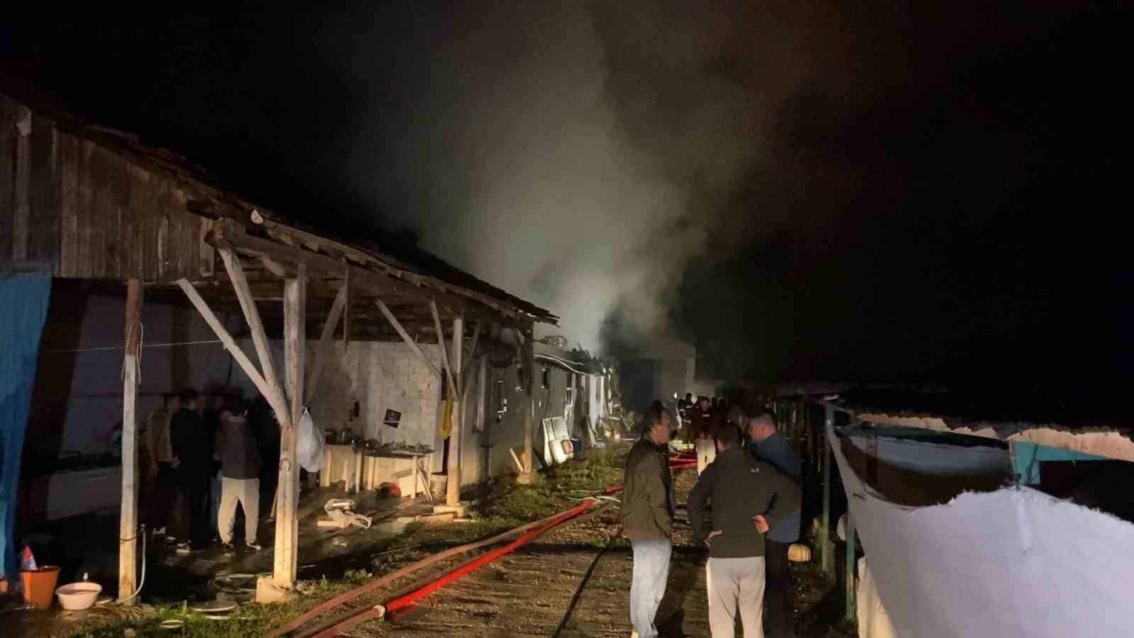 BURSA’DA KORKUTAN ÇİFTLİK YANGINI… ALEV ALEV YANDI